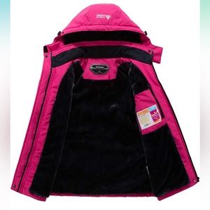 MOERDENG Women's Waterproof Ski Jacket Warm Winter Snow Coat Windbreaker Hooded